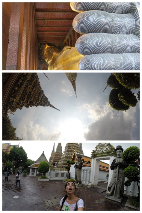 Paseando por Wat Pho... bajo la lluvia